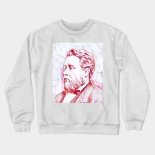 Charles Spurgeon Portrait | Charles Spurgeon Artwork | Line Art Crewneck Sweatshirt